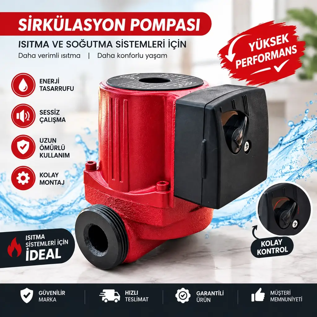 ZESS GPD 25_6 S 230 V 50HZ Sirkülasyon Pompası 3 Kademeli Kombi ve Isıtma Sistemleri ZESS GPD 25_6 S 230 V 50HZ Sirkülasyon Pompası 3 Kademeli Kombi ve Isıtma Sistemleri