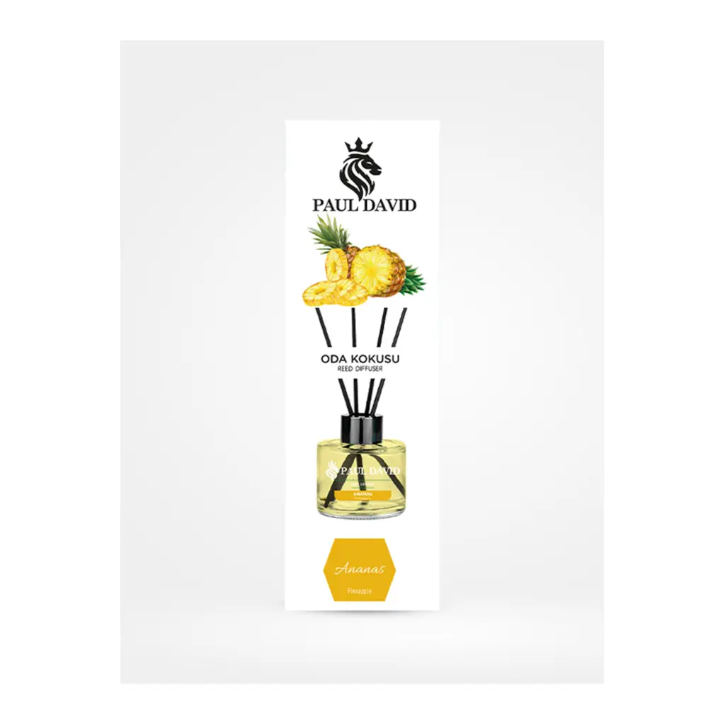 Paul David Ananas Yüksek Koku Yayılımlı Dekoratif Bambu Çubuklu Oda Kokusu 145 ml Paul David Ananas Yüksek Koku Yayılımlı Dekoratif Bambu Çubuklu Oda Kokusu 145 ml