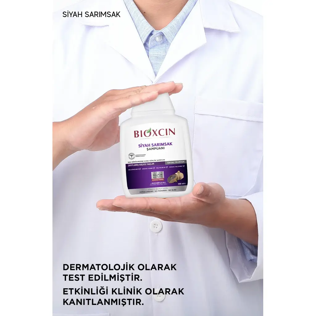 Bioxcin Siyah Sarımsak Şampuan 3x300 Ml - Saç Dökülmesi Şampuanı Bioxcin Siyah Sarımsak Şampuan 3x300 Ml - Saç Dökülmesi Şampuanı