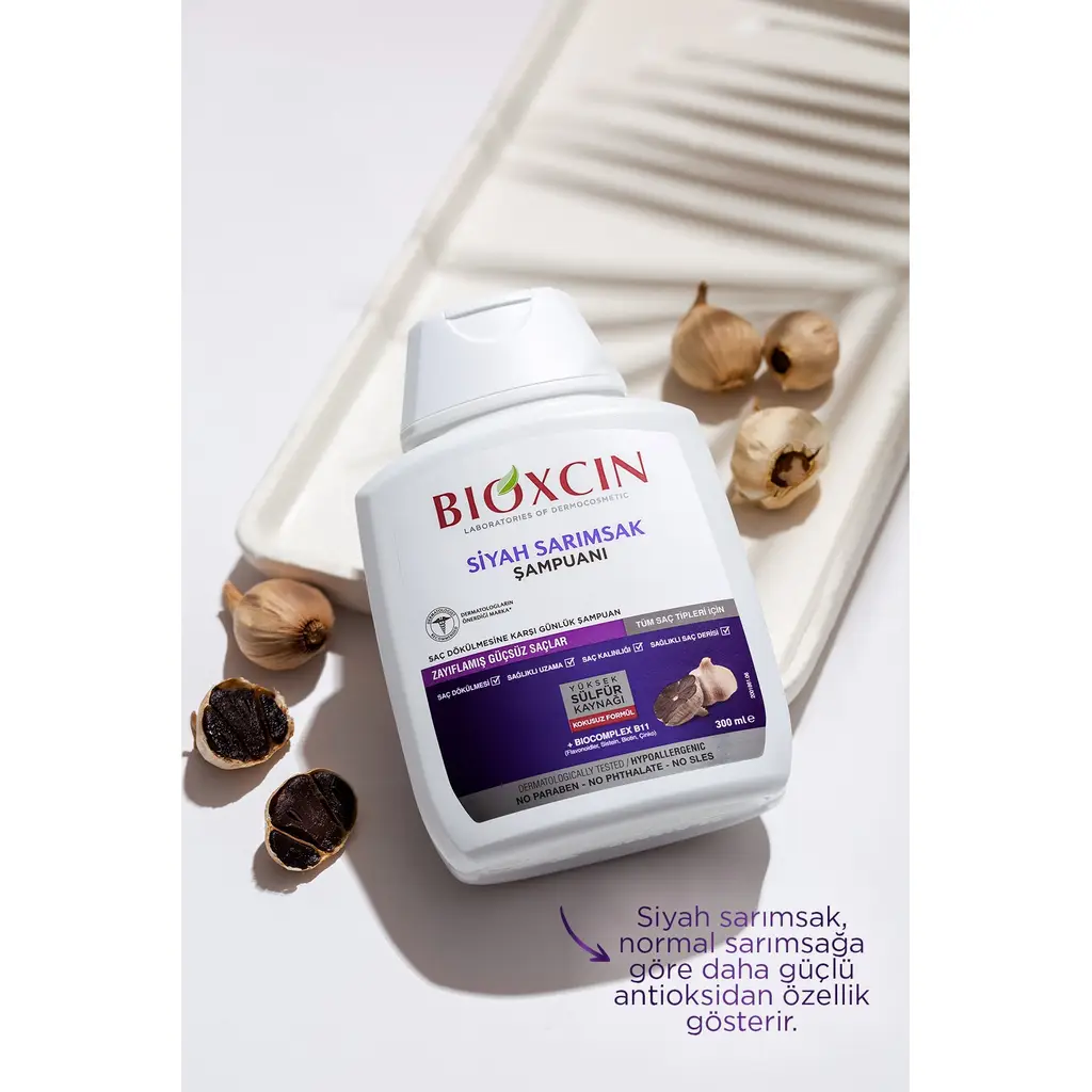 Bioxcin Siyah Sarımsak Şampuan 3x300 Ml - Saç Dökülmesi Şampuanı Bioxcin Siyah Sarımsak Şampuan 3x300 Ml - Saç Dökülmesi Şampuanı