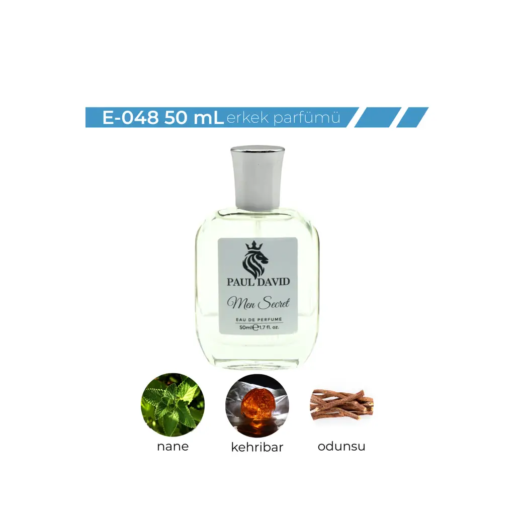 E-048 Oryantal Baharat Erkek Parfüm Edp Uzun Süre Kalıcı 50 ml