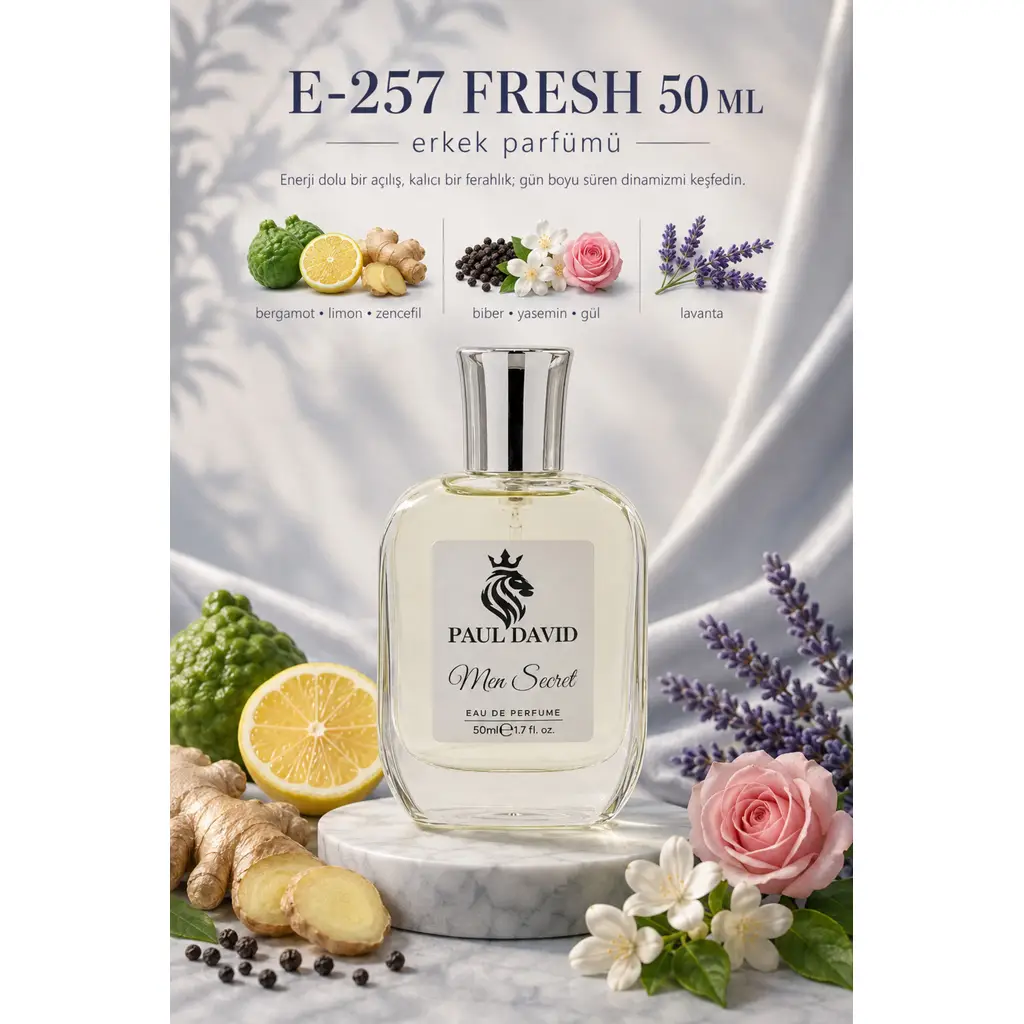 E-257 Fresh Erkek Parfüm EDP Uzun Süre Kalıcı 50 ml
