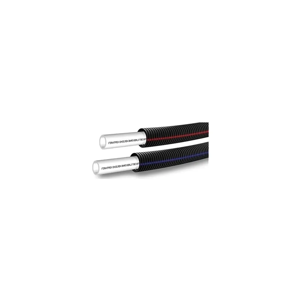 Fırat Kılıflı Pe-Rt Boru 100 Metre (Oksijen Bariyersiz) Mavi Kırmızı Fırat Kılıflı Pe-Rt Boru 100 Metre (Oksijen Bariyersiz) Mavi Kırmızı