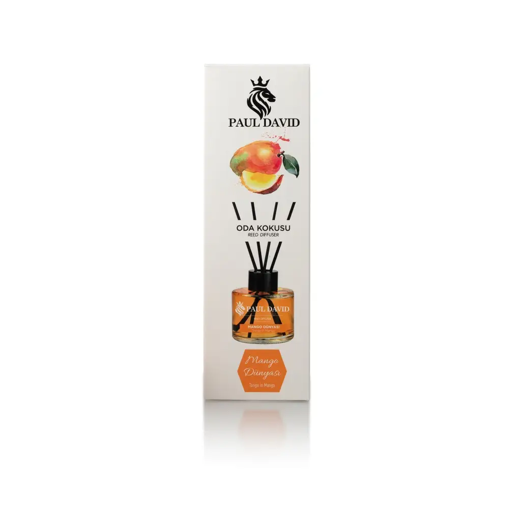 Paul David Mango Dünyası Yüksek Koku Yayılımlı Dekoratif Bambu Çubuklu Oda Kokusu 145 ml Paul David Mango Dünyası Yüksek Koku Yayılımlı Dekoratif Bambu Çubuklu Oda Kokusu 145 ml