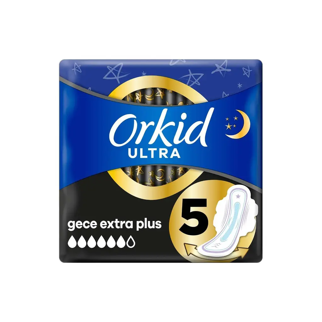 Orkid Ultra Extra Tekli Gece Extra Plus Tekli Paket 5 Ped 2 Adet