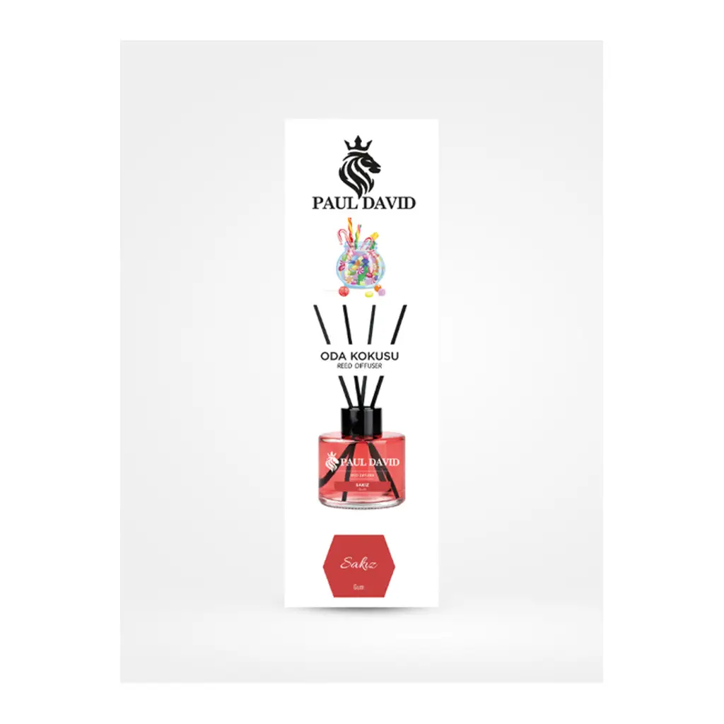Paul David Sakız Yüksek Koku Yayılımlı Dekoratif Bambu Çubuklu Oda Kokusu 145 ml Paul David Sakız Yüksek Koku Yayılımlı Dekoratif Bambu Çubuklu Oda Kokusu 145 ml