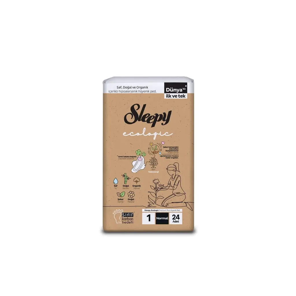 Sleepy Ecologic Premium Plus Hijyenik Ped Normal 24 Adet Ped Sleepy Ecologic Premium Plus Hijyenik Ped Normal 24 Adet Ped